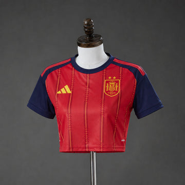Spain 2026 Home Women's Crop Top Style